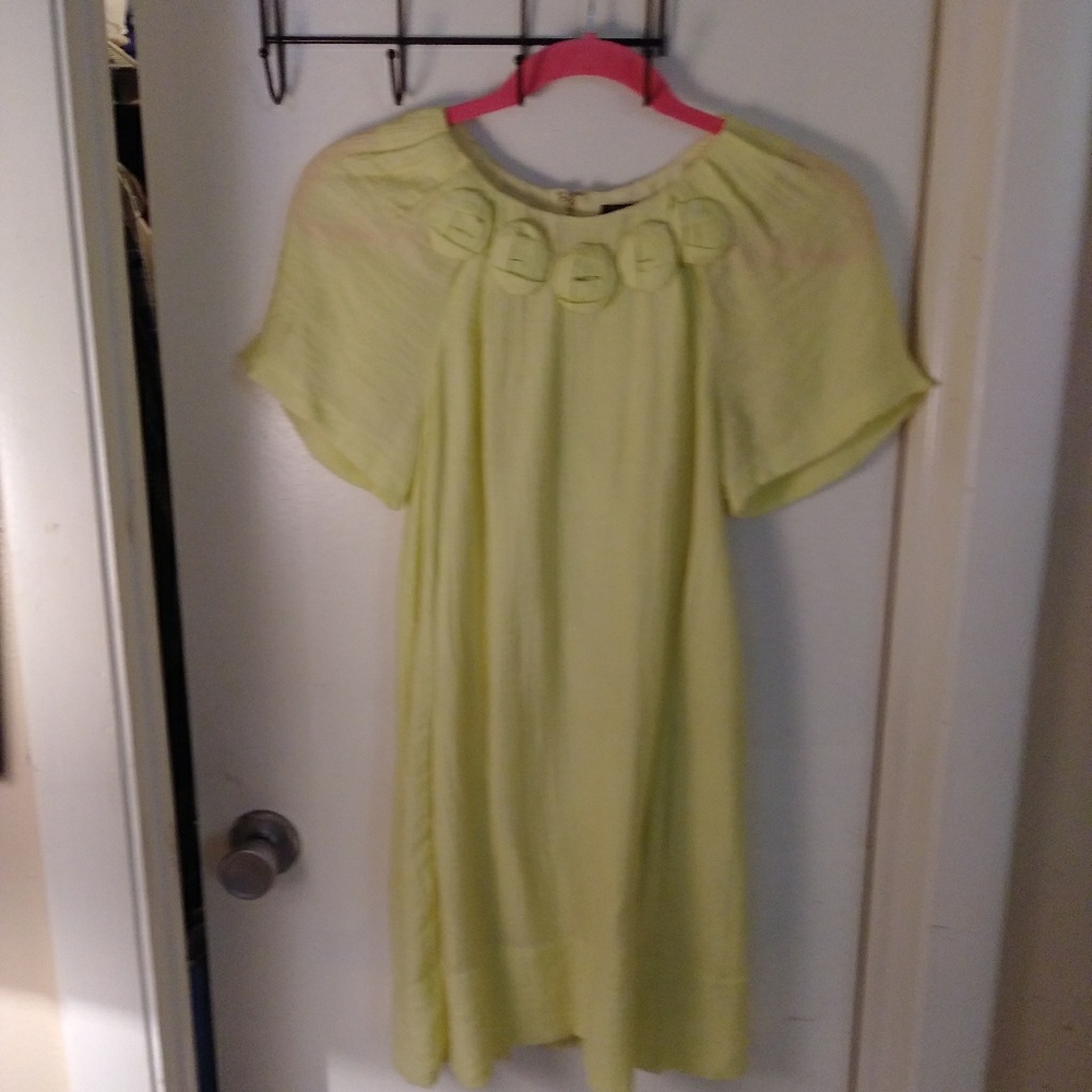 Pale yellow cotton dress